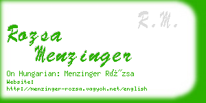 rozsa menzinger business card